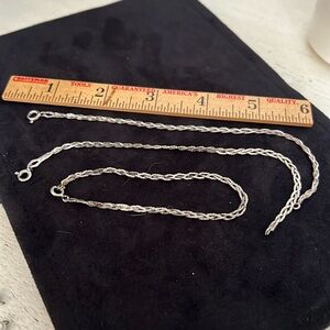 Lot 3 Italy Sterling Silver braided herringbone bracelets